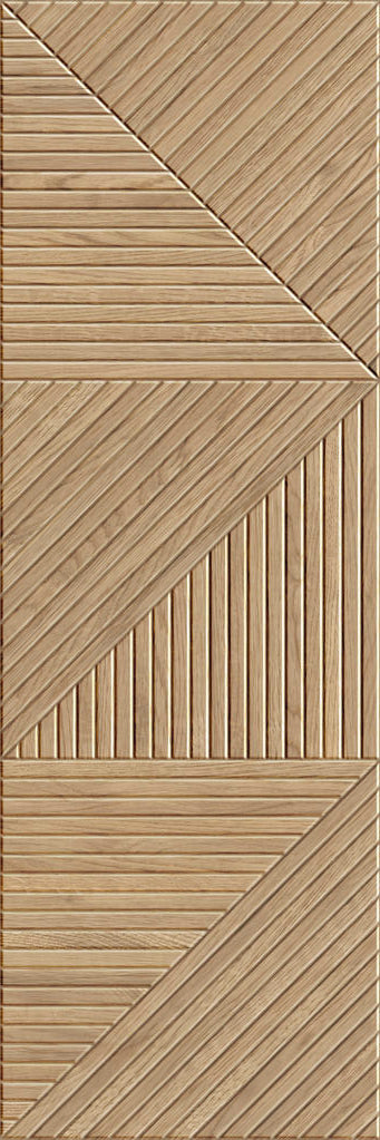 Geometric Oak MT 16x47" Ceramic White Body Wall Tile