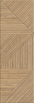 Geometric Oak MT 16x47" Ceramic White Body Wall Tile