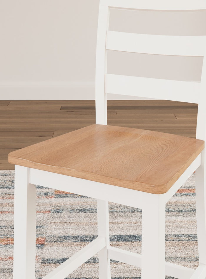 Gesthaven Counter Height Chair in Natural/White