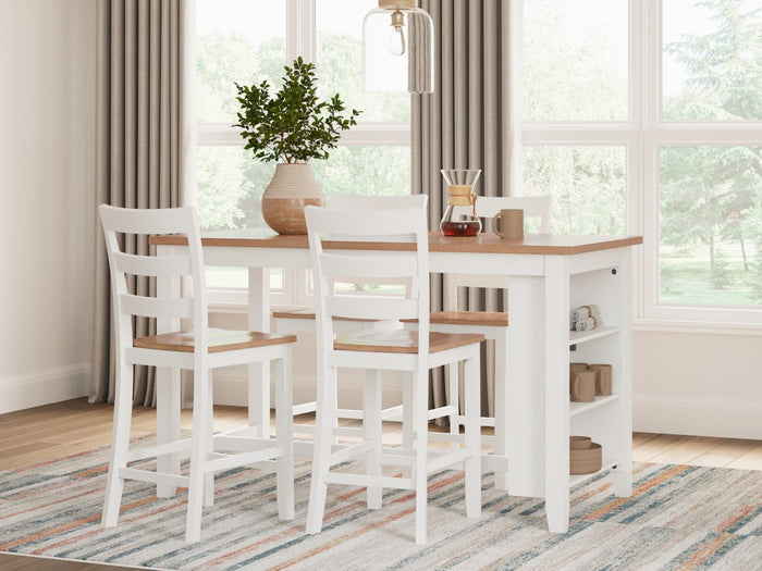 Gesthaven Counter Height Chair in Natural/White