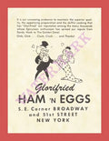 Glorifried Ham 'n Eggs, New York 1950s menu art