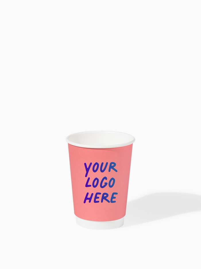 GO 12oz Double Wall Paper Cup Blush Pink - Bulk - 500/Case
