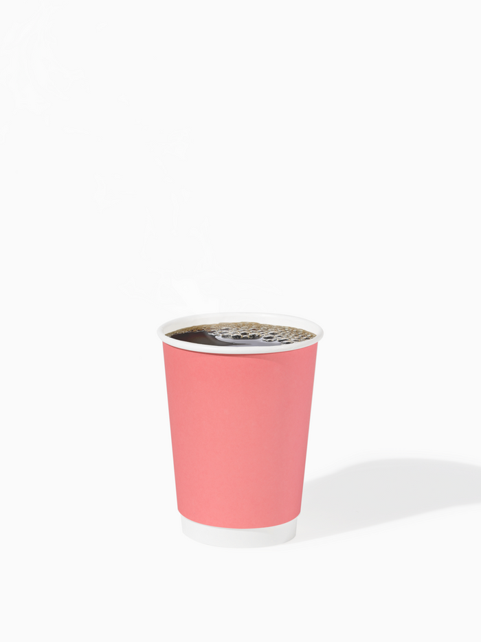 GO 12oz Double Wall Paper Cup Blush Pink