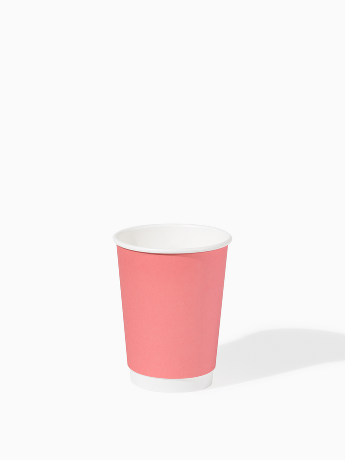 GO 12oz Double Wall Paper Cup Blush Pink