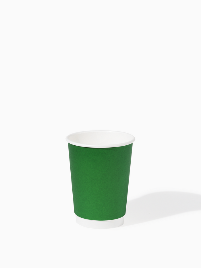 GO 12oz Double Wall Paper Cup Pine Green