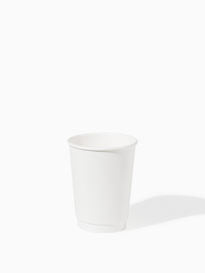 GO 12oz Double Wall Paper Cup White - Bulk - 500/Case