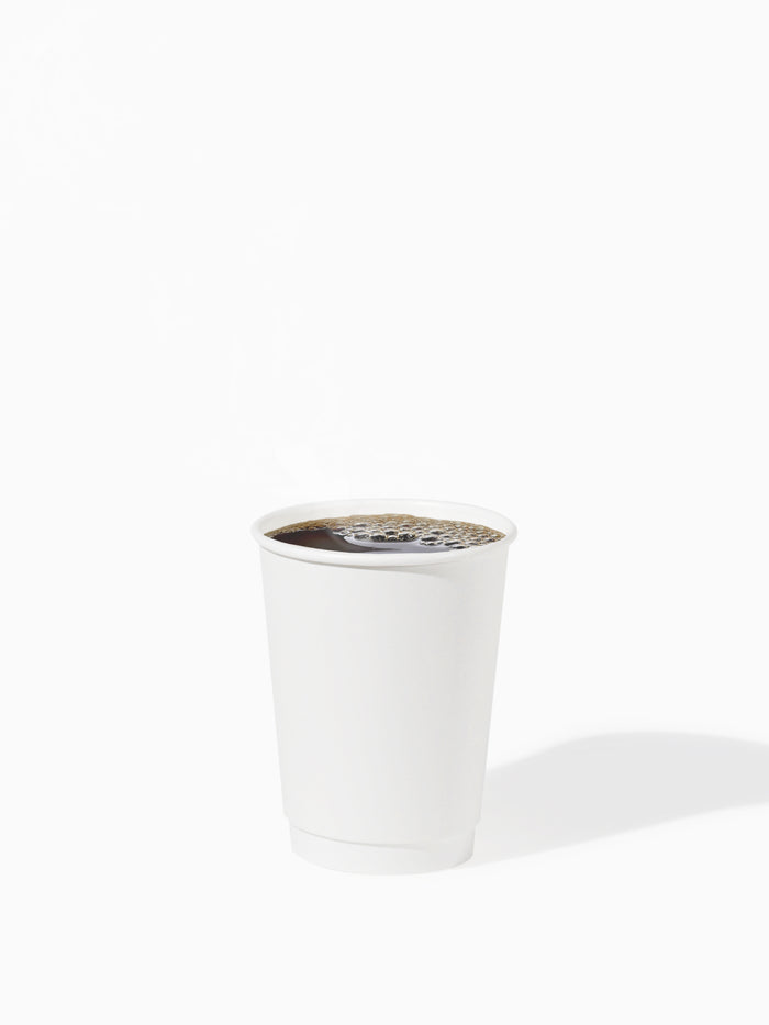 GO 12oz Double Wall Paper White Cup Bundle with Lids