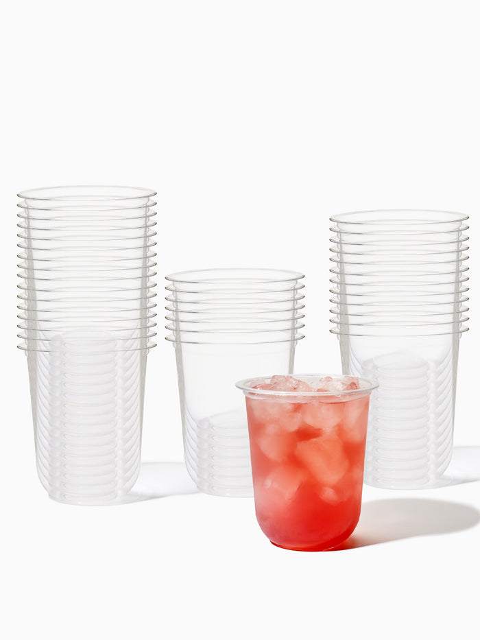 GO 16oz Rounded Bottom PET Arc Cup + Sip Lids Bundle