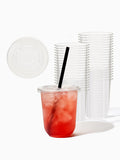GO 16oz Rounded Bottom PET Arc Cup + Straw Lids Bundle