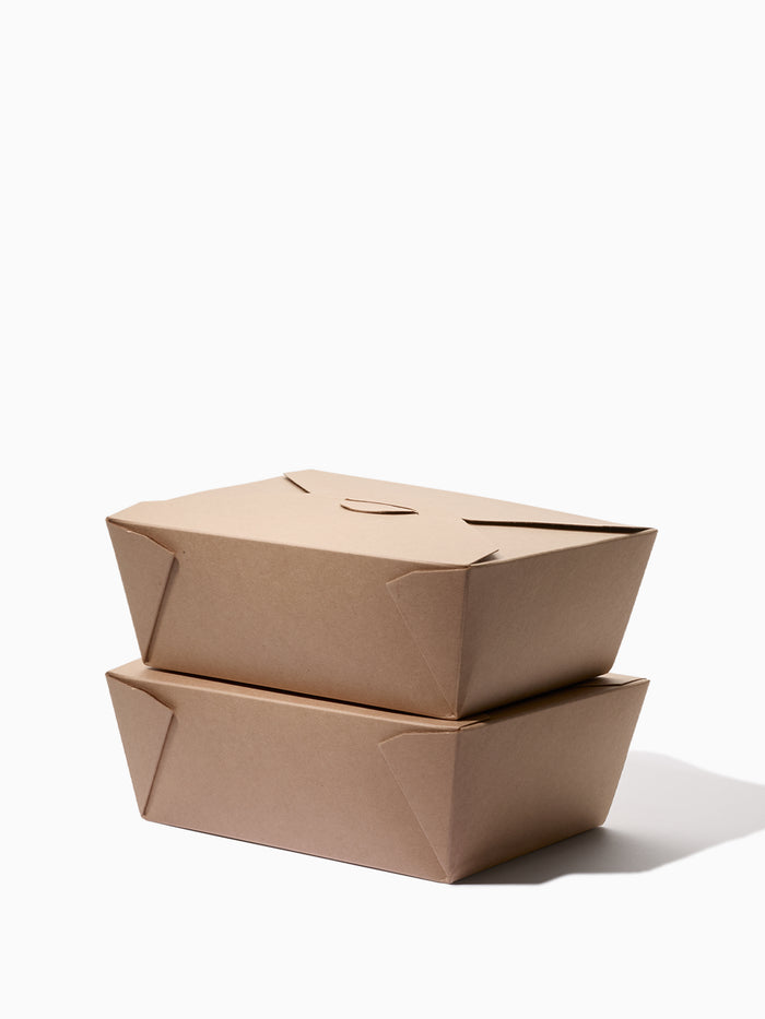 GO 45oz Paper To Go Box PE Liner Kraft - Bulk - 300/Case