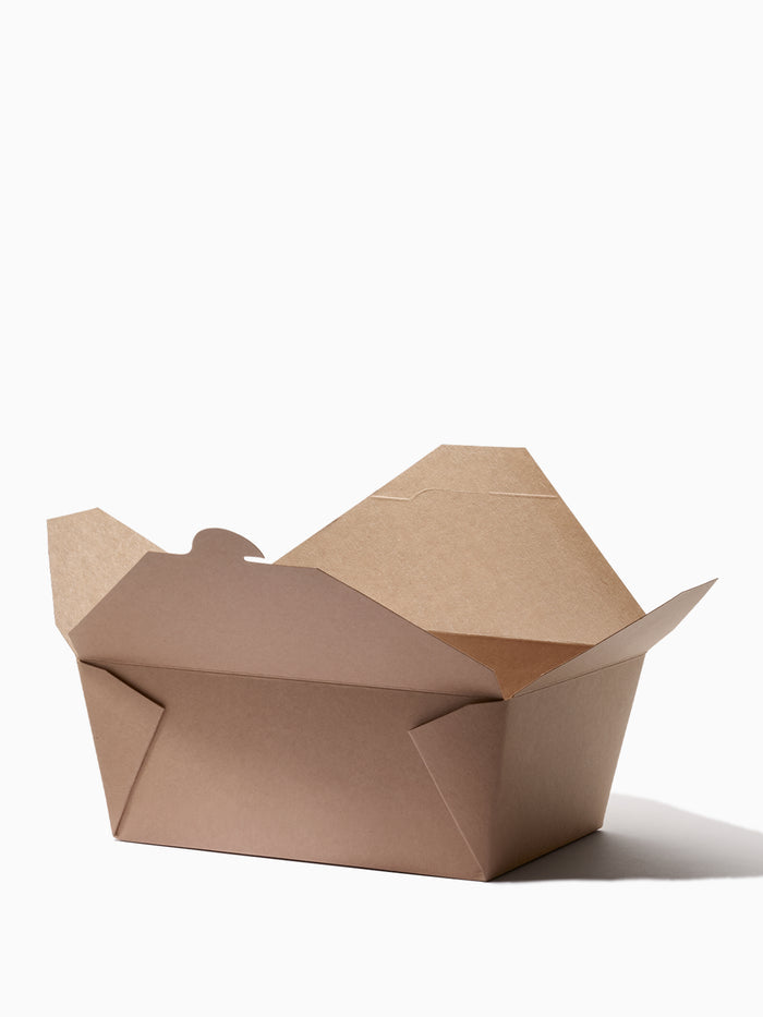 GO 96oz Paper To Go Box PE Liner Kraft - Bulk - 160/Case