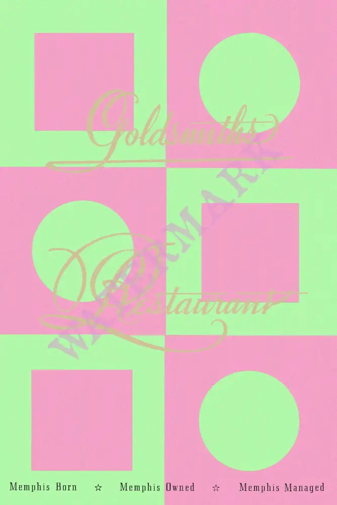 Goldsmith's, Memphis 1956 Menu Art