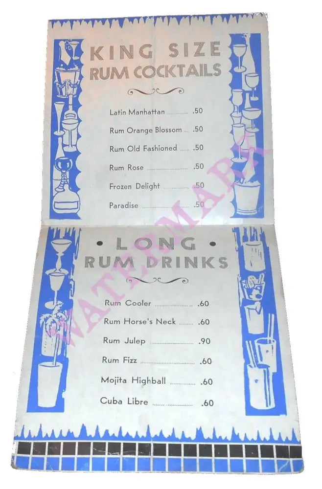 Grand Central Penguin New York 1950s Vintage Americana Menus