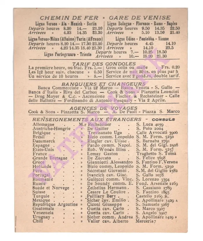 Grand Restaurant Pilsen, Venice Late 19th Century