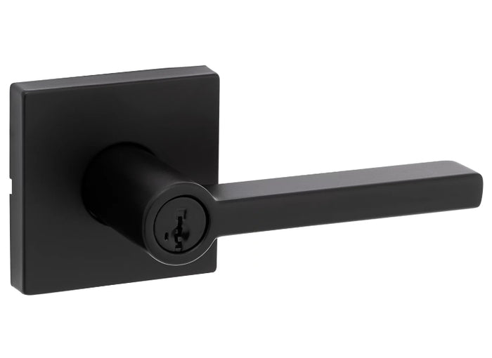 Halifax Keyed Lever Entry in Matt Black