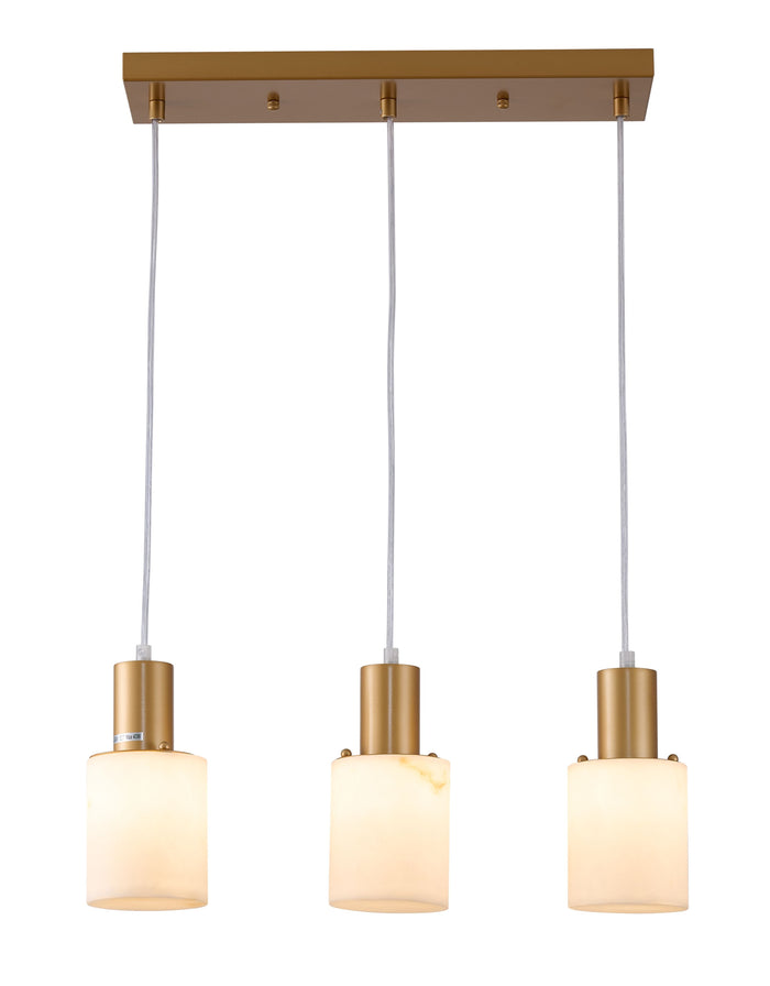 Hanging 3-Light #T-20220CGD -Gold