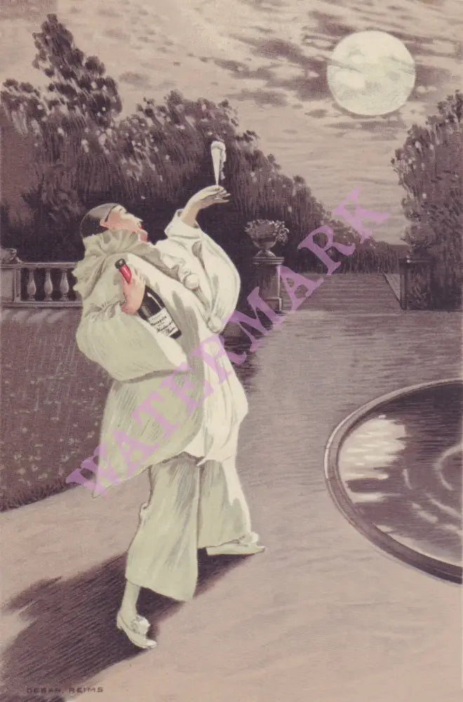 Heidsieck & Co, Reims, France 1930s Menu Art