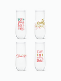 Holiday Spirit - RESERVE 9oz Stemless Champagne Tritan™ Copolyester Glass