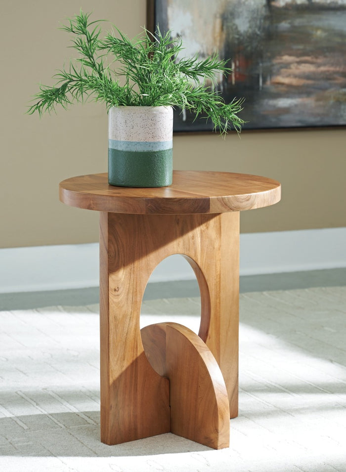Hollbourne Accent Table in Brown