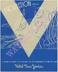 Hotel New Yorker "Production", New York, 1942 Menu Art
