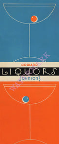 Howard Johnson's Liquors, USA 1950s Menu Art