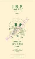 International Bar Fly, Playboy Club Thatched Barn Elstree England 1960s Menu Art