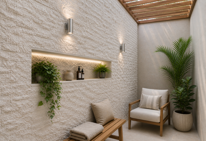 Ivory Premium 6x24" Travertine Ledgerstone