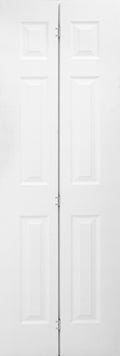 JHK-B04 30x80 6-PNL Bifold Hollow Core Door in White