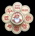 Jolly Santa Coaster Set - By Kris Bradel - JP3426