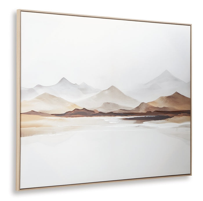 Karalen Wall Art in White/Gray/Brown