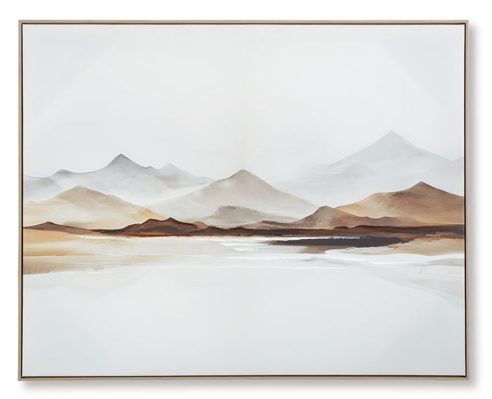 Karalen Wall Art in White/Gray/Brown