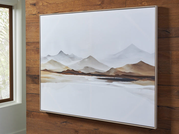 Karalen Wall Art in White/Gray/Brown