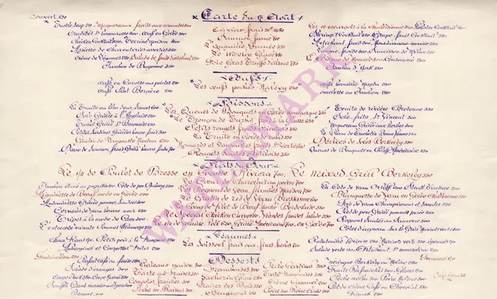 Le Berkeley Paris 1950s Vintage Americana Menus