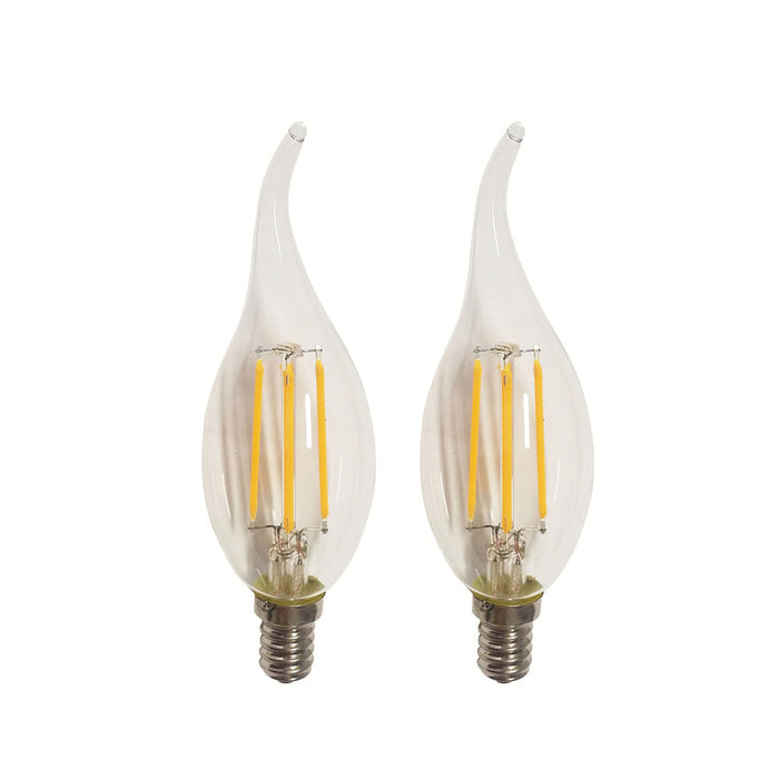 LED Bulb SET OF 2 #HW-BE12-02-2PK-5W-DIM27K -5W-27K