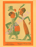 Leon and Eddie's, New York 1944 Menu Art