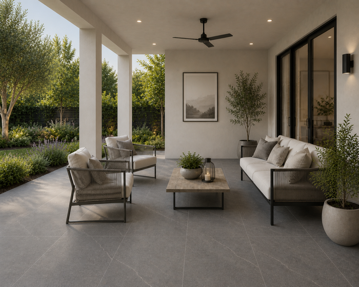 Limestone Anthracite MT Porcelain Floor Tile 24x48"