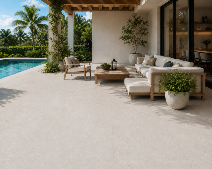 Limestone Ivory Anti-Slip 24x48" Porcelain Floor Tile