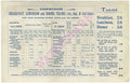 London and South Western Railway Dining Car Menu, 1906
