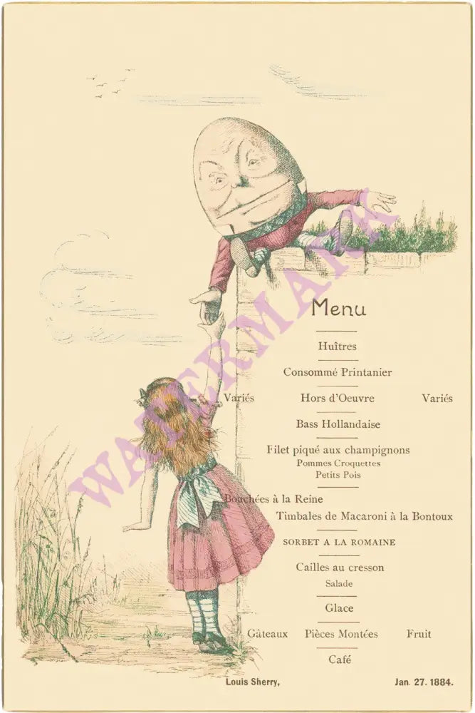 'Private Dinner' Louis Sherry New York 1884 Henry B. Voigt Collection