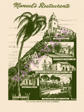 Manuel's, San Diego 1960s Menu Art