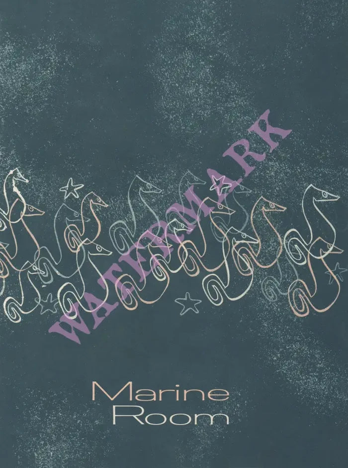 Marine Room Seattle 1961 - Posters Prints & Visual Artwork