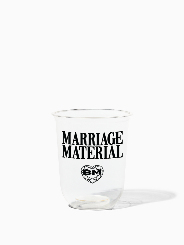 Marriage Material™ - TOSSWARE × BRIDEMERCH - NATURAL 16oz Arc Cup - Black