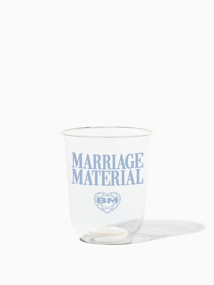 Marriage Material™ - TOSSWARE × BRIDEMERCH - NATURAL 16oz Arc Cup - Blue