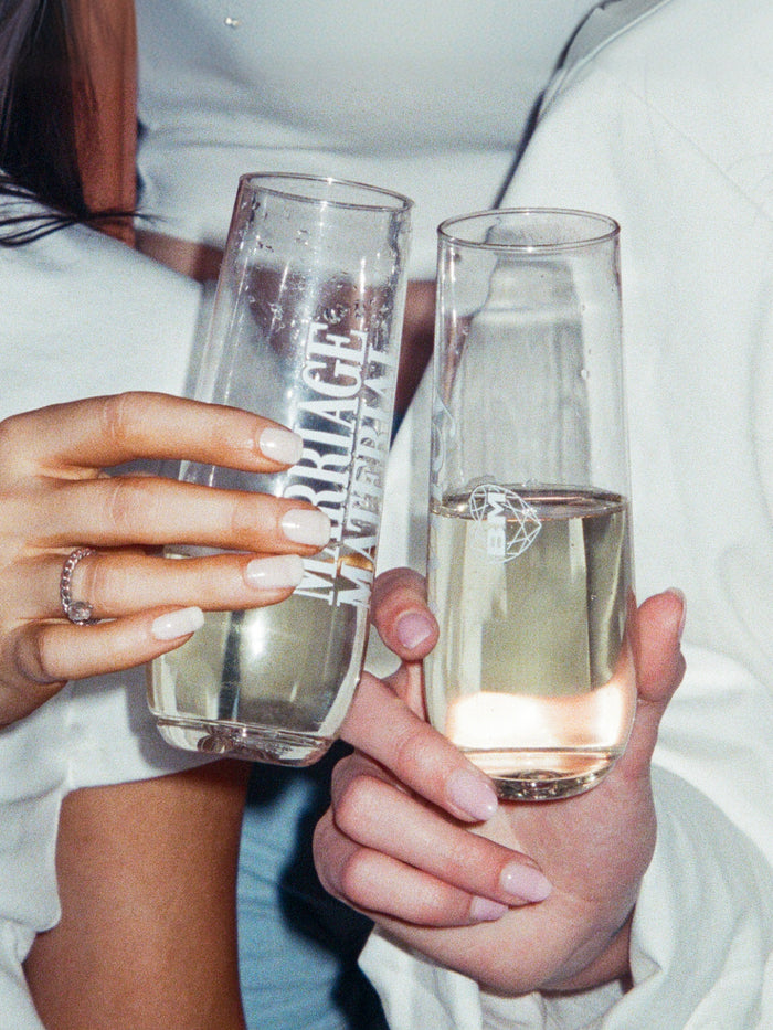 Marriage Material™ - TOSSWARE × BRIDEMERCH - POP 9oz Flute - White