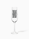 Marriage Material™ - TOSSWARE × BRIDEMERCH - RESERVE 9oz Champagne Tritan™ Copolyester Glass - Black