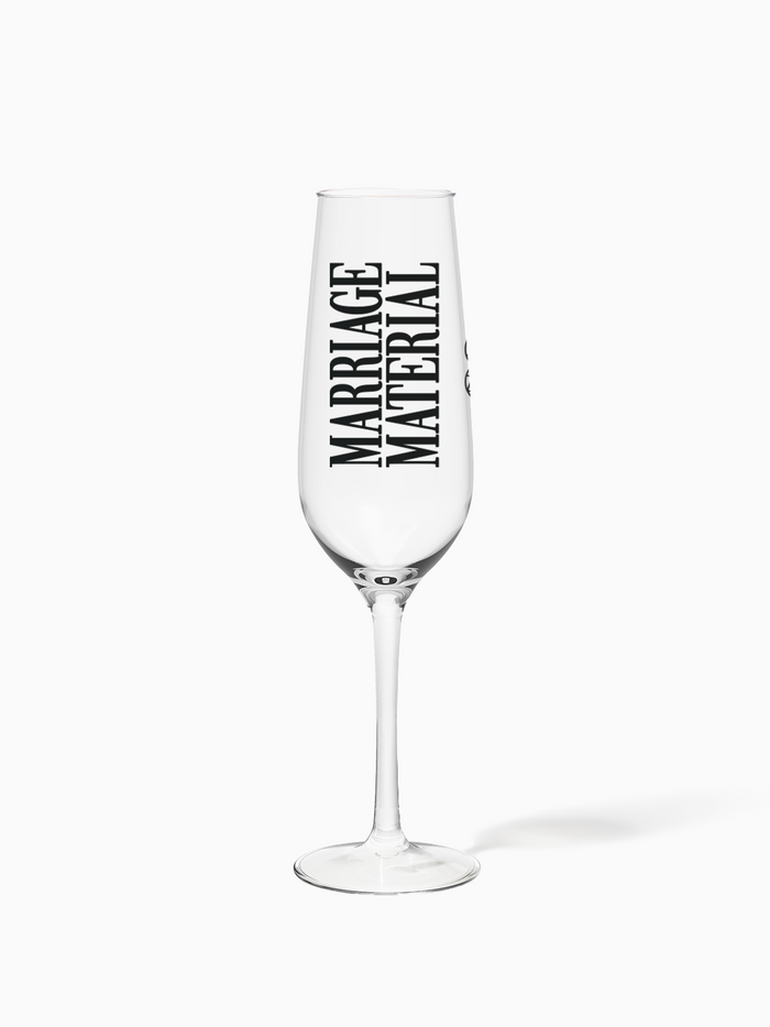 Marriage Material™ - TOSSWARE × BRIDEMERCH - RESERVE 9oz Champagne Tritan™ Copolyester Glass - Black