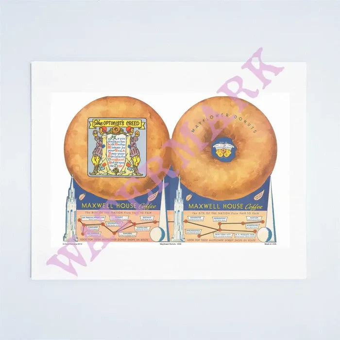 Mayflower Donuts Double Cover, San Francisco and New York World's Fairs, 1939