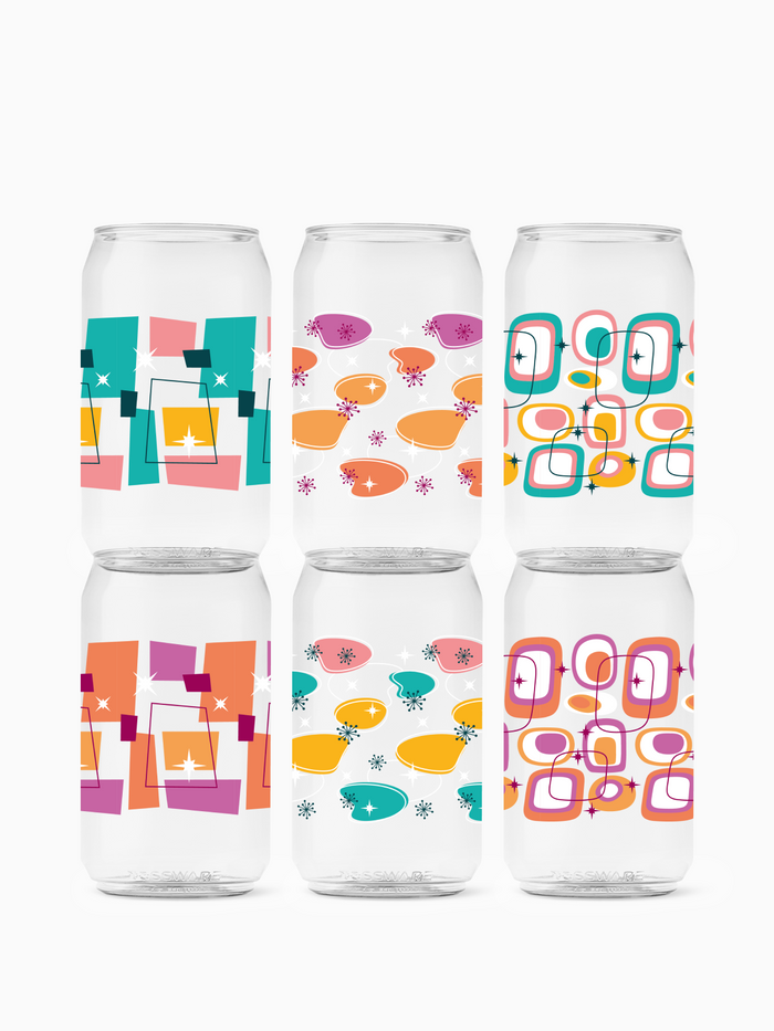 Mid-Century Retro Pattern - POP 12oz Can