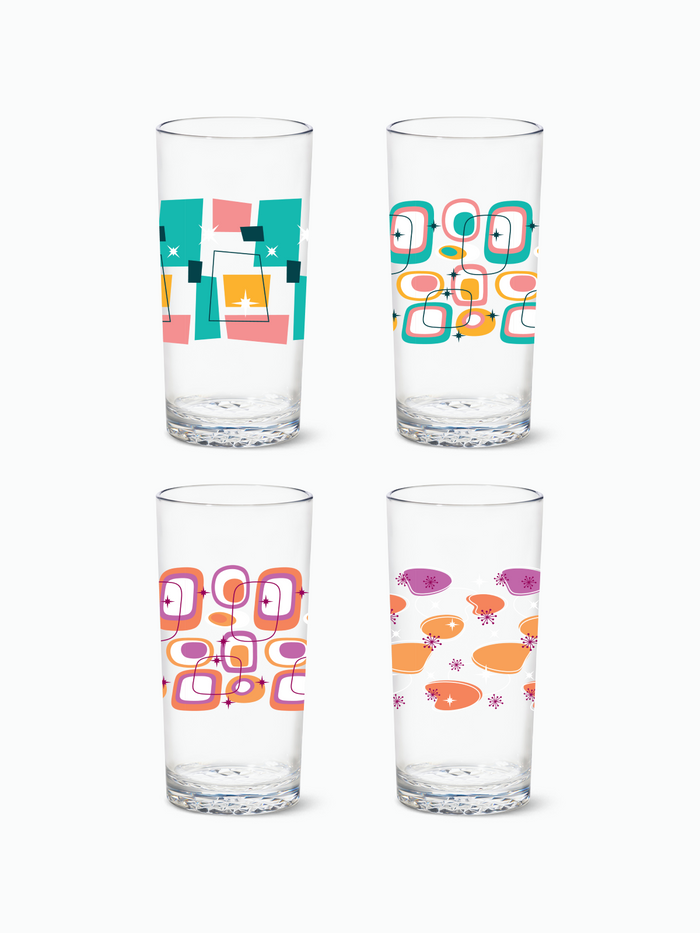 Mid-Century Retro Pattern - RESERVE 14oz Highball Tritan™ Copolyester Glass