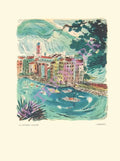 MN Vulcania, La Riviera Ligure - Camogli 1954 Menu Art
